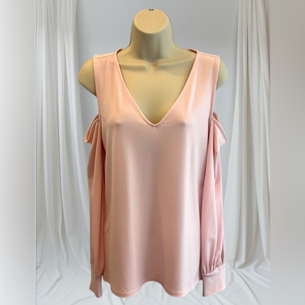 Express Cold Shoulder Blush Pink Blouse
